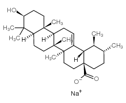 sodium,(1S,2R,4aS,6aR,6aS,6bR,8aR,10S,12aR,14bS)-10-hydroxy-1,2,6a,6b,9,9,12a-heptamethyl-2,3,4,5,6,6a,7,8,8a,10,11,12,13,14b-tetradecahydro-1H-picene-4a-carboxylate Structure