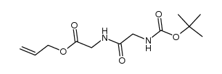 N-tert-butyloxycarbonyl-glycyl-glycine allyl ester结构式