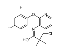 3-chloro-N-[2-(2,4-difluorophenoxy)pyridin-3-yl]-2,2-dimethylpropanamide结构式