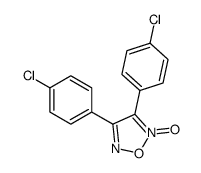 3,4-bis(4-chlorophenyl)-2-oxido-1,2,5-oxadiazol-2-ium结构式