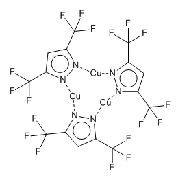 Copper, tris[m-[3,5-bis(trifluoromethyl)-1H-pyrazolato-kN1:kN2]]tri-, cyclo Structure
