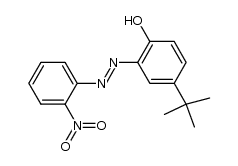 2-nitro-2'-hydroxy-5'-tert-butylazobenzene结构式