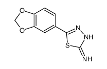 5-(2H-1,3-benzodioxol-5-yl)-1,3,4-thiadiazol-2-amine结构式