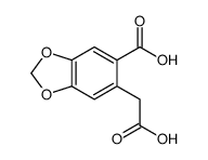 6-(carboxymethyl)-1,3-benzodioxole-5-carboxylic acid结构式