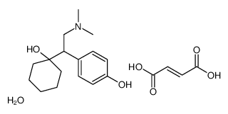 (E)-but-2-enedioic acid,4-[2-(dimethylamino)-1-(1-hydroxycyclohexyl)ethyl]phenol,hydrate Structure