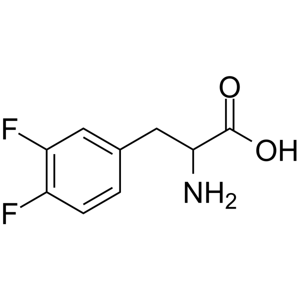 DL-3,4-二氟苯丙氨酸结构式