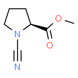 Proline, 1-cyano-, methyl ester (9CI) Structure