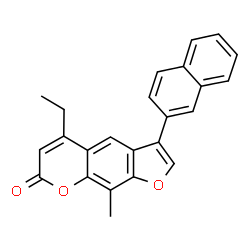 5-ethyl-9-methyl-3-naphthalen-2-ylfuro[3,2-g]chromen-7-one Structure