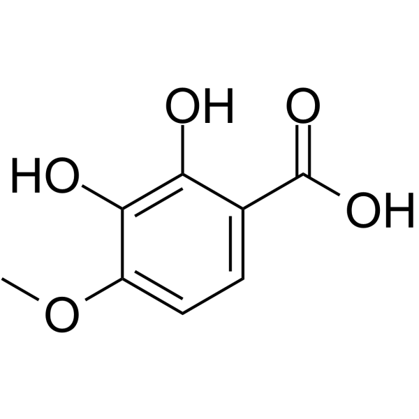 2,3-二羟基-4-甲氧基苯甲酸结构式