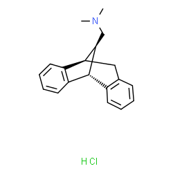 (5alpha,10alpha,12R*)-[10,11-dihydro-5,10-methano-5H-dibenzo[a,d]cycloheptene-12-methyl]dimethylammonium chloride结构式