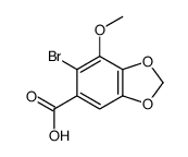 6-bromo-7-methoxy-1,3-benzodioxole-5-carboxylic acid结构式