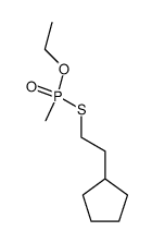 Methanphosphonothionsaeure-O-aethyl-S-(2-cyclopentylaethyl)-ester结构式