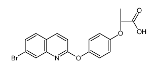 (2R)-2-[4-(7-bromoquinolin-2-yl)oxyphenoxy]propanoic acid Structure