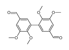 2,2',3,3'-tetramethoxy-5,5'-diformyl-1,1'-diphenyl结构式
