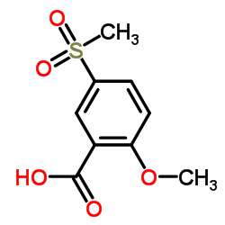 2-Methoxy-5-(methylsulfonyl)benzoic acid Structure