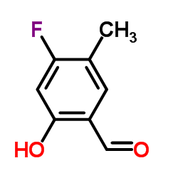 4-氟-2-羟基-5-甲基苯甲醛结构式