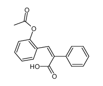 (Z)-3-(2-acetoxyphenyl)-2-phenylprop-2-enoic acid结构式