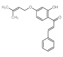 1-[2-hydroxy-4-(3-methylbut-2-enoxy)phenyl]-3-phenyl-prop-2-en-1-one结构式