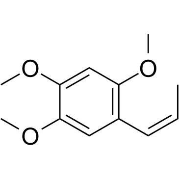 (Z)-1,2,4-三甲氧基-5- 丙烯基苯; 顺式细辛脑结构式