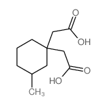 2-[1-(carboxymethyl)-3-methyl-cyclohexyl]acetic acid Structure