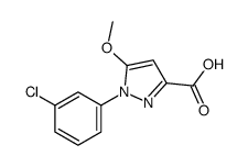 3-carboxy-1-(3-chlorophenyl)-5-methoxypyrazole Structure