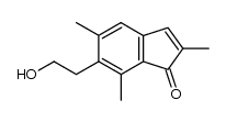 6-(β-hydroxy)ethyl-2,5,7-trimethyl-3-methoxy-1-indenone结构式