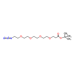 15-叠氮基-4,7,10,13-四氧杂十五烷酸叔丁酯结构式
