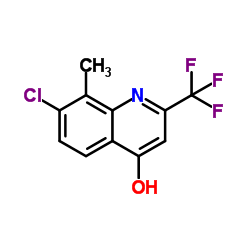 7-氯-8-甲基-2-(三氟甲基)喹啉-4-醇结构式