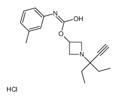 [1-(3-ethylpent-1-yn-3-yl)azetidin-1-ium-3-yl] N-(3-methylphenyl)carbamate,chloride结构式