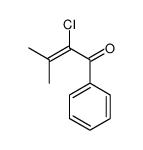 2-chloro-3-methyl-1-phenylbut-2-en-1-one Structure