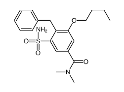 4-benzyl-3-butoxy-N,N-dimethyl-5-sulfamoylbenzamide Structure