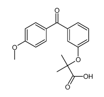 2-[3-(4-methoxybenzoyl)phenoxy]-2-methylpropanoic acid Structure