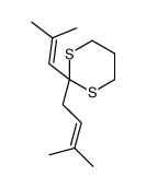 2-(3-methylbut-2-enyl)-2-(2-methylprop-1-enyl)-1,3-dithiane Structure