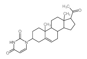 2,4(1H,3H)-Pyrimidinedione,1-[(3a)-20-oxopregn-5-en-3-yl]- (9CI)结构式