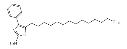 2-氨基-4-苯基-5-十四烷基噻唑结构式