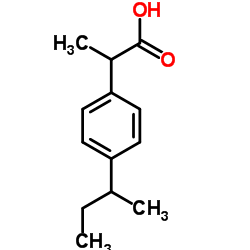 2-[4-(1-Methylpropyl)phenyl] propanoic Acid Structure