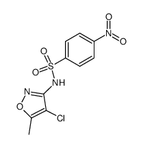 N-(4-chloro-5-methyl-isoxazol-3-yl)-4-nitro-benzenesulfonamide结构式
