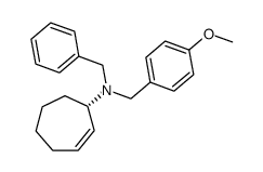 (S)-N-benzyl-N-p-methoxybenzyl(cyclohept-2-enyl)amine结构式