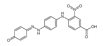3-nitro-4-[4-[2-(4-oxocyclohexa-2,5-dien-1-ylidene)hydrazinyl]anilino]benzoic acid Structure