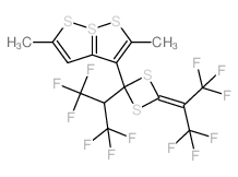 6-[2-(1,1,1,3,3,3-hexafluoropropan-2-yl)-4-(1,1,1,3,3,3-hexafluoropropan-2-ylidene)-1,3-dithietan-2-yl]-3,7-dimethyl-1$l^66172-14-3,2,8-trithiabicyclo[3.3.0]octa-3,6,9-triene Structure