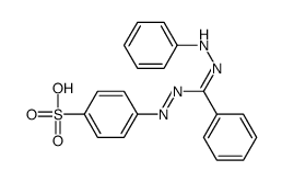 4-[(N-anilino-C-phenylcarbonimidoyl)diazenyl]benzenesulfonic acid Structure