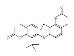 [3-(3-acetyloxy-2-tert-butyl-4-methylphenyl)sulfanyl-2-tert-butyl-6-methylphenyl] acetate结构式