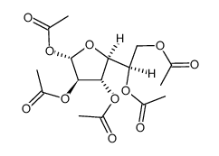 1,2,3,4,5-penta-O-acetyl-β-D-galactofuranose Structure
