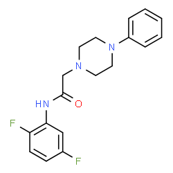 N-(2,5-DIFLUOROPHENYL)-2-(4-PHENYLPIPERAZINO)ACETAMIDE Structure