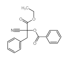 (1-cyano-1-ethoxycarbonyl-2-phenyl-ethyl) benzoate结构式