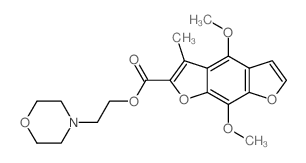 2-morpholin-4-ylethyl 4,8-dimethoxy-3-methylfuro[3,2-f][1]benzofuran-2-carboxylate Structure