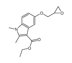 1,2-Dimethyl-5-oxiranylmethoxy-1H-indole-3-carboxylic acid ethyl ester Structure