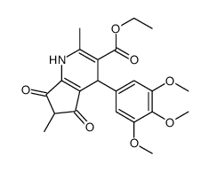 4,5,6,7-Tetrahydro-2,6-dimethyl-5,7-dioxo-4-(3,4,5-trimethoxyphenyl)-1H-1-pyrindine-3-carboxylic acid ethyl ester Structure