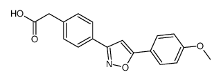 4-(5-(4-Methoxyphenyl)-3-isoxazolyl)benzeneacetic acid结构式