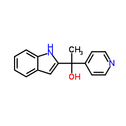 1-(1H-Indol-2-yl)-1-(4-pyridinyl)ethanol结构式